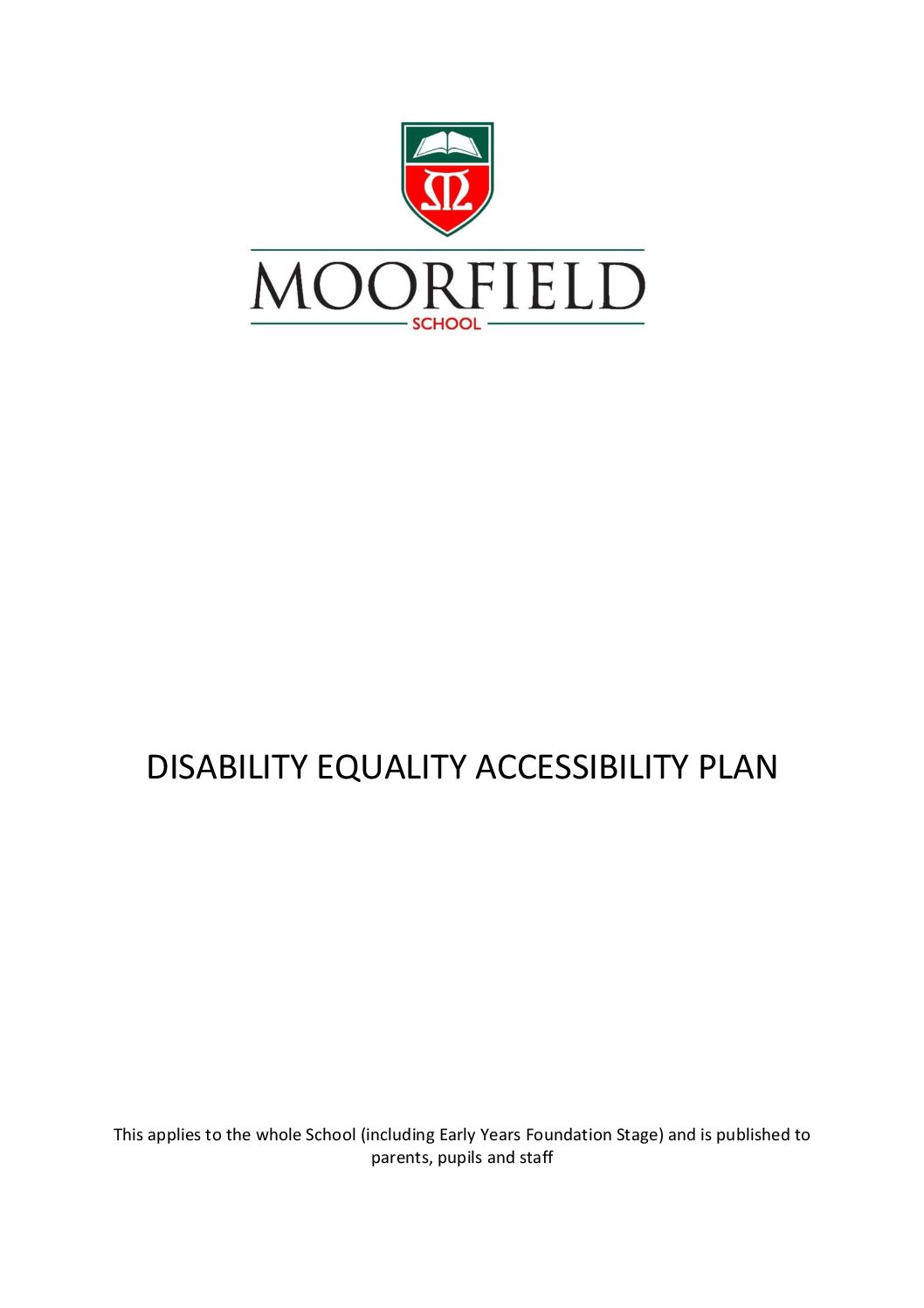 Disability Equality Accessibility Plan 2026